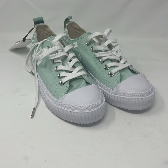 NWT McQ Alexander McQueen Swallow Swarm Bird Mint Low Top Sneakers Sz 39 or US 8 - Picture 4 of 8